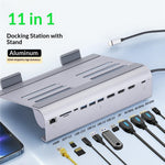 2601 Laptop Stand with Docking Station 11 in 1 PD 100W 4K HD DP RJ45 USB-C Hub
