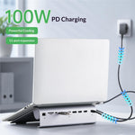 2601 Laptop Stand with Docking Station 11-in-1 PD 100W 4K HD DP RJ45 USB-C Hub