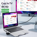 2601 Laptop Stand with Docking Station 11-in-1 PD 100W 4K HD DP RJ45 USB-C Hub
