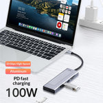 2605 USB 3.2 Hub 8-i-1 Type-C Dockingstation Kortlæser 4K HD M.2 NVMe Kabinet til Bærbar