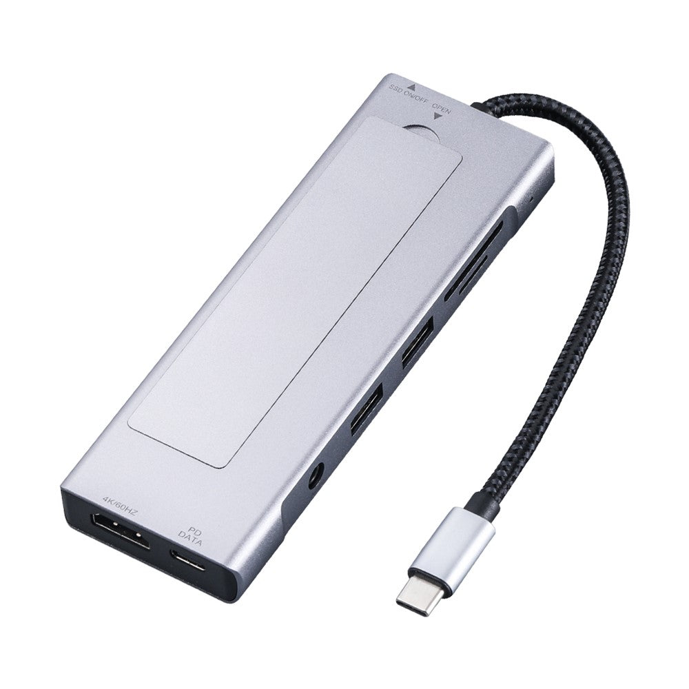 2605 USB 3.2 Hub 8-i-1 Type-C Dockingstation Kortlæser 4K HD M.2 NVMe Kabinet til Bærbar