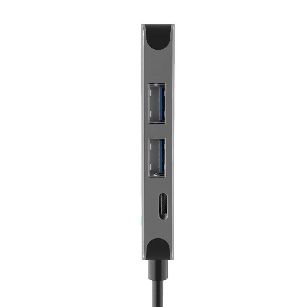 TX4H Type-C Hub to 4K HD Video Output+Type-C Charging+USB 3.0+USB 2.0, 4-In-1 USB-C Dock Expansion Station for Cellphone Computer