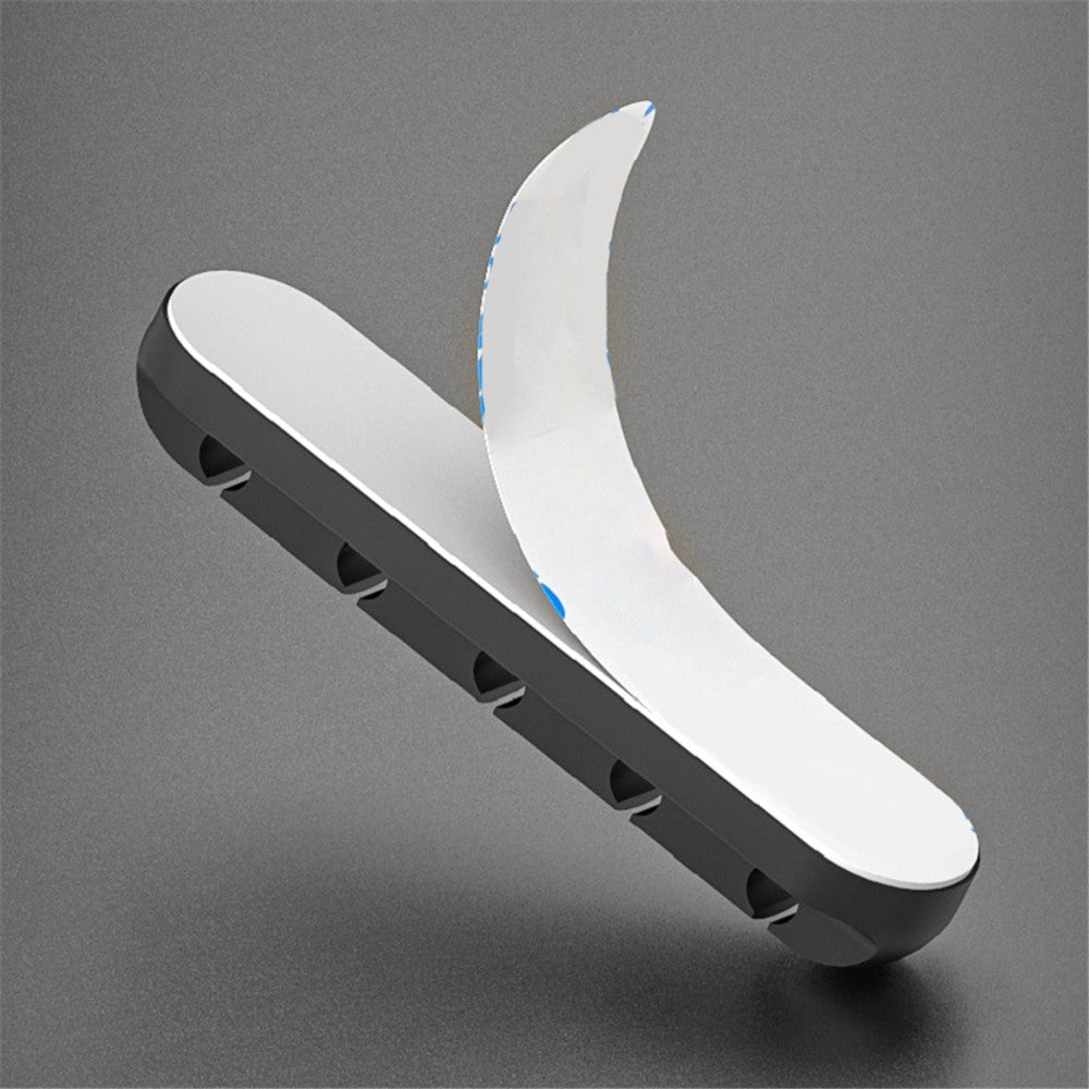 V-357 3Pcs / Set Self-adhesive Desktop Power Cord Fixing Base Silicone Data Cable Organizer