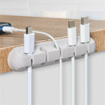 V-357 3Pcs / Set Self-adhesive Desktop Power Cord Fixing Base Silicone Data Cable Organizer
