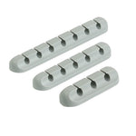 V-357 3Pcs / Set Self-adhesive Desktop Power Cord Fixing Base Silicone Data Cable Organizer