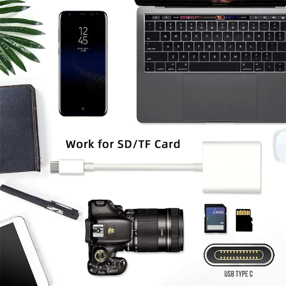 UC-155-SD002 USB 2.0 USB-C to TF Mini-SD SDXC SDHC Card Reader for MacBook Laptop Tablet Phone