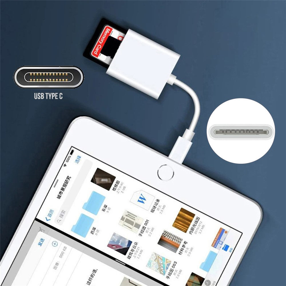 UC-155-SD002 USB 2.0 USB-C to TF Mini-SD SDXC SDHC Card Reader for MacBook Laptop Tablet Phone