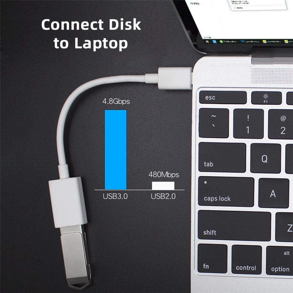 UC-155-TC001 Type-C til Type-A USB3.0 Hun-adapter kompatibel med Macbook Bærbar tablet-telefon
