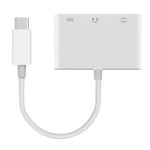 UC-155-TC004 Type C to 3.5mm Audio + Type-A USB2.0 OTG Female with PD Power Charge Adapter for Laptop Tablet Phone