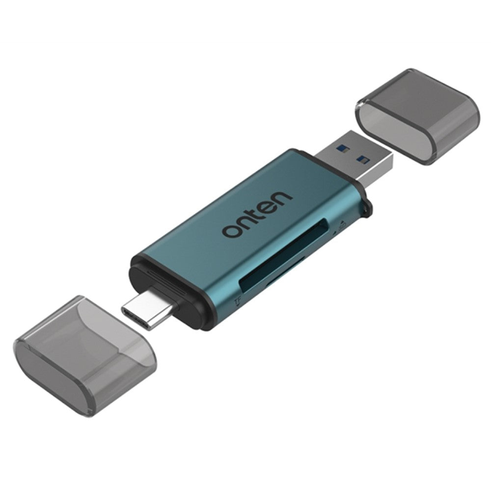 ONTEN CR532 2-in-1 USB-A / USB-C to SD2.0 / TF2.0 Card Reader Aluminum Alloy Dual Connector