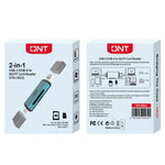 ONTEN CR532 2-in-1 USB-A / USB-C to SD2.0 / TF2.0 Card Reader Aluminum Alloy Dual Connector