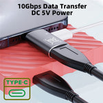 UC-035-AC 10Gbps Type-C to USB 3.0 Female OTG DC 5V Power Adapter for Tablet Phone