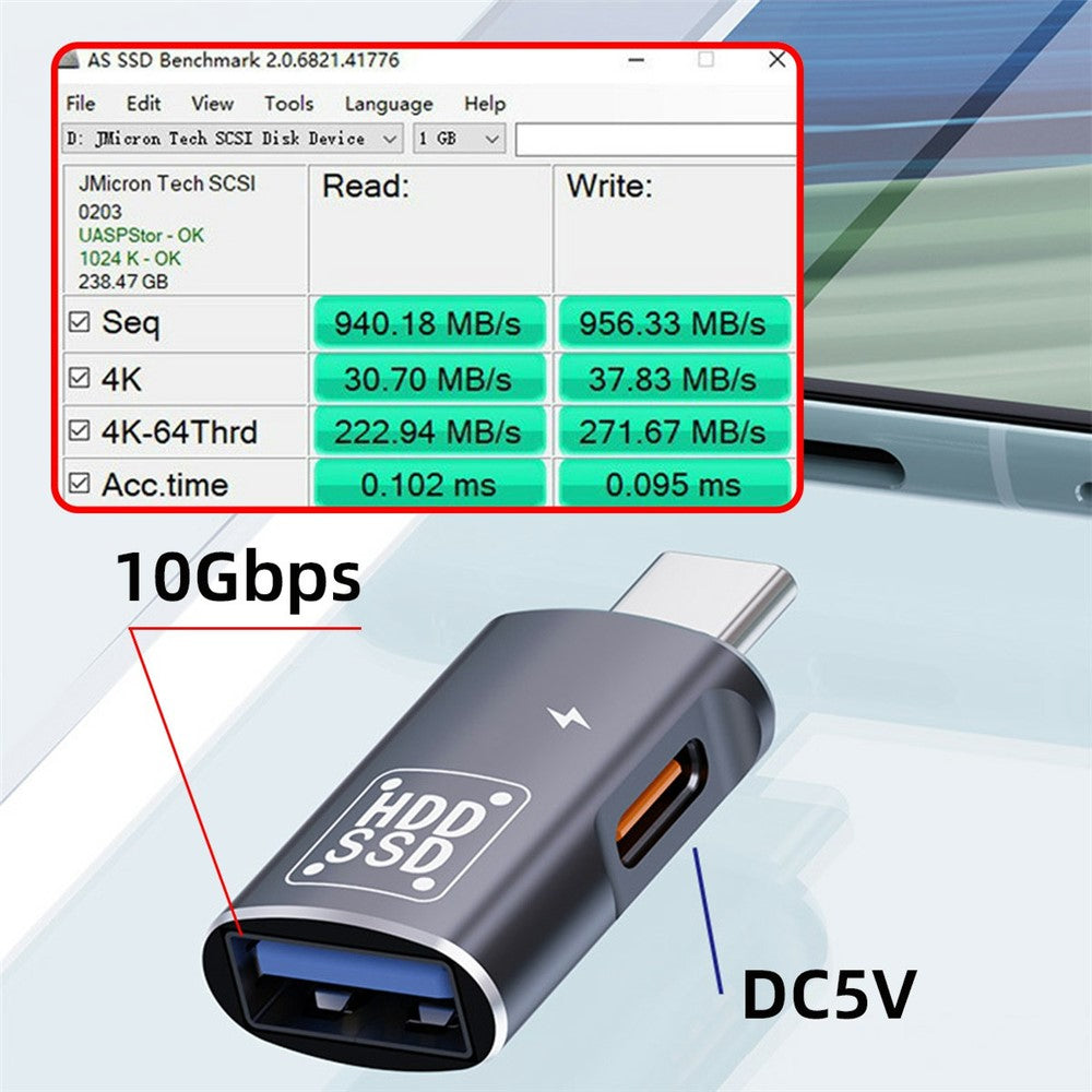 UC-035-AC 10Gbps Type-C to USB 3.0 Female OTG DC 5V Power Adapter for Tablet Phone