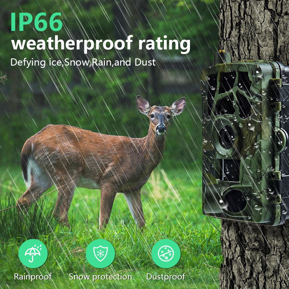 PR804LTE 4G Trail Camera 30MP 1080P Night Vision IP66 Waterproof Hunting Camera for Wildlife Scouting