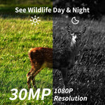 PR804LTE 4G Trail Camera 30MP 1080P Night Vision IP66 Waterproof Hunting Camera for Wildlife Scouting