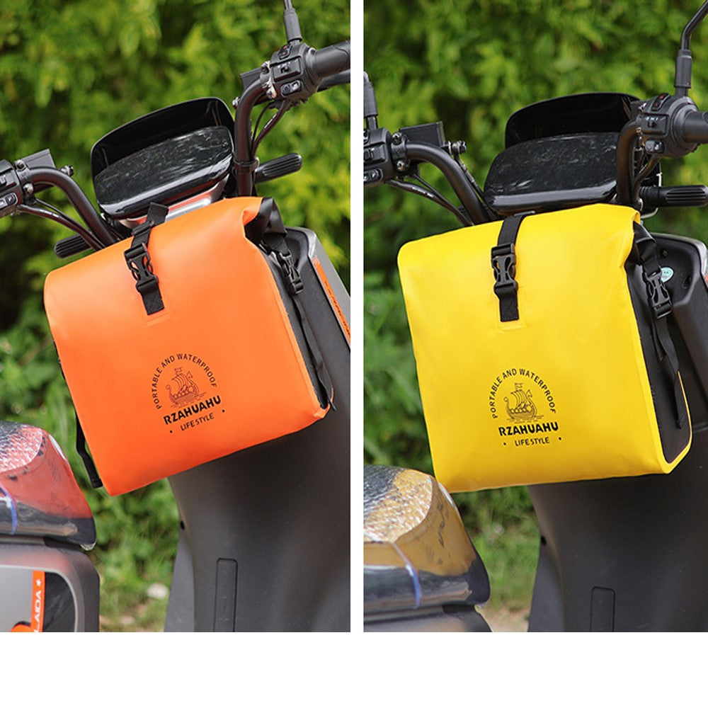 RZAHUAHU 9L Waterproof PVC Motorcycle Tool Bag Motorbike Handlebar Saddle Storage Bag