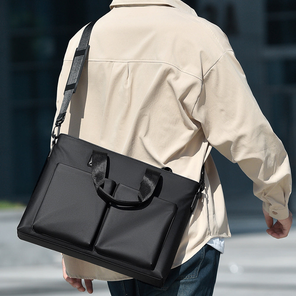 WEIXIER WD5669 Business Briefcase for Men 14 Inch Laptop Bag Water Resistant Computer Bag with Shoulder Strap