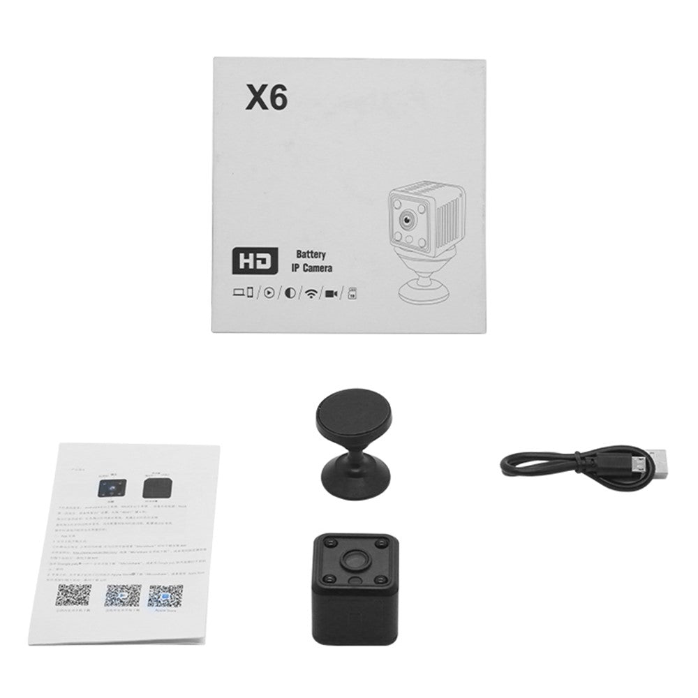 X6 Wireless Camera Wifi Home Security Cam Night Vision HD 1080P Webcam