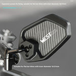 WEST BIKING 0720051B0001 Bicycle Left Rearview Mirror 360° Adjustable Rearview Mirror Carbon Fiber Back Plate for Bike