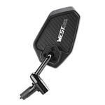 WEST BIKING 0720051B0001 Bicycle Left Rearview Mirror 360° Adjustable Rearview Mirror Carbon Fiber Back Plate for Bike
