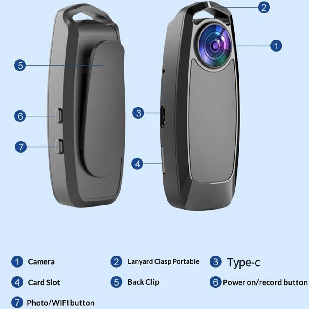 M28 4K Ultra HD Pet VLOG Logger Clip-On Wearable Camera First Person View Recorder