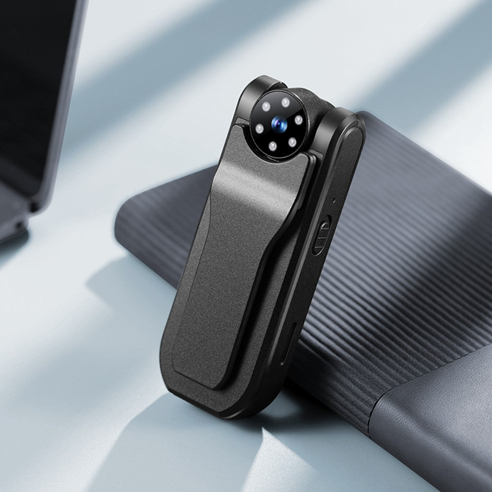 M23 4K Ultra HD Clip-on Mini Body Camera 180 graders roterande lins Nattseende WiFi Videoinspelare (utan TF-kort)