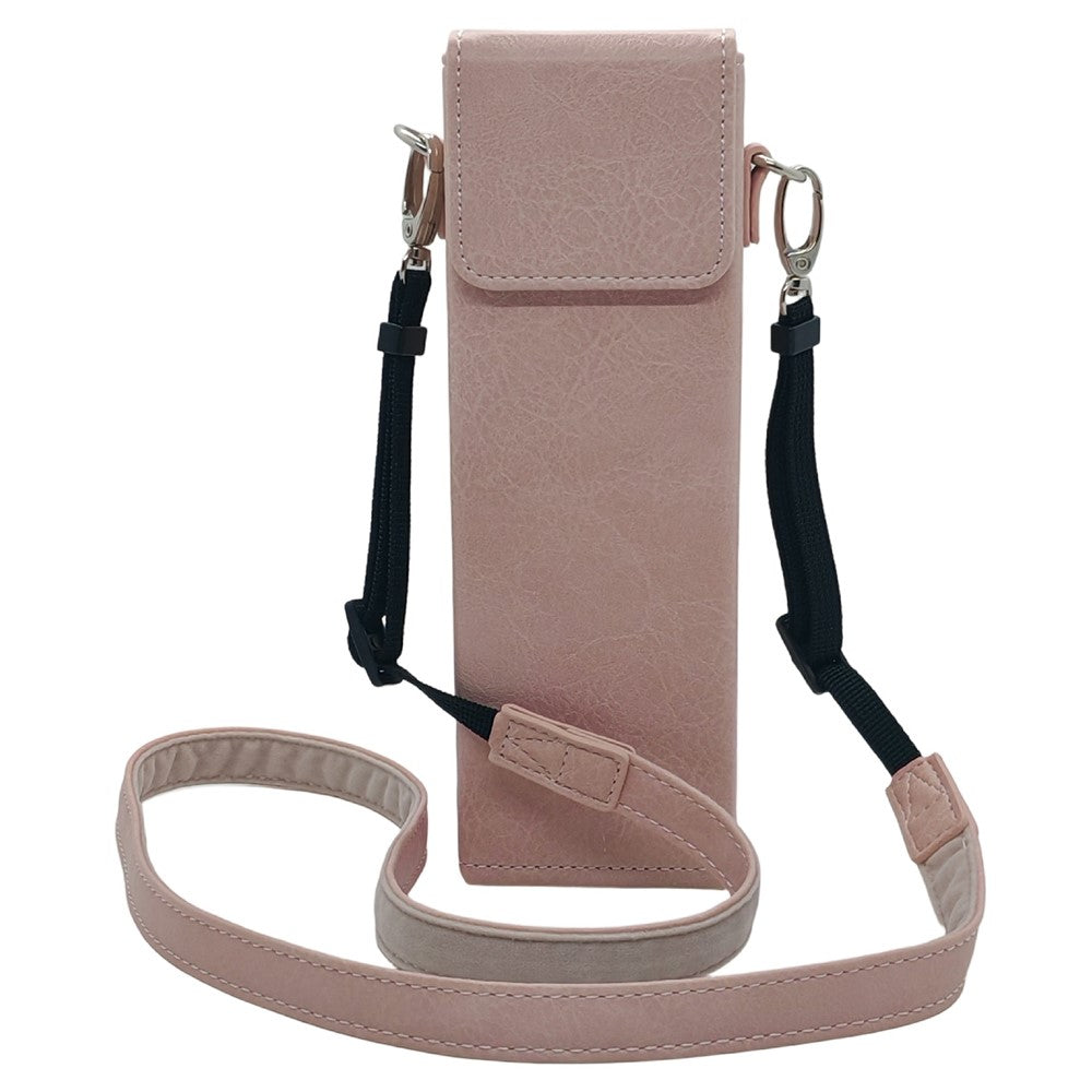 Portable Storage Bag for DJI Osmo Pocket 3 / Pocket 4 Buffalo Grain PU Leather Shockproof Carrying Case with Shoulder Strap