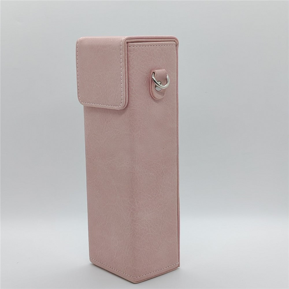 Portable Storage Bag for DJI Osmo Pocket 3 / Pocket 4 Buffalo Grain PU Leather Shockproof Carrying Case with Shoulder Strap