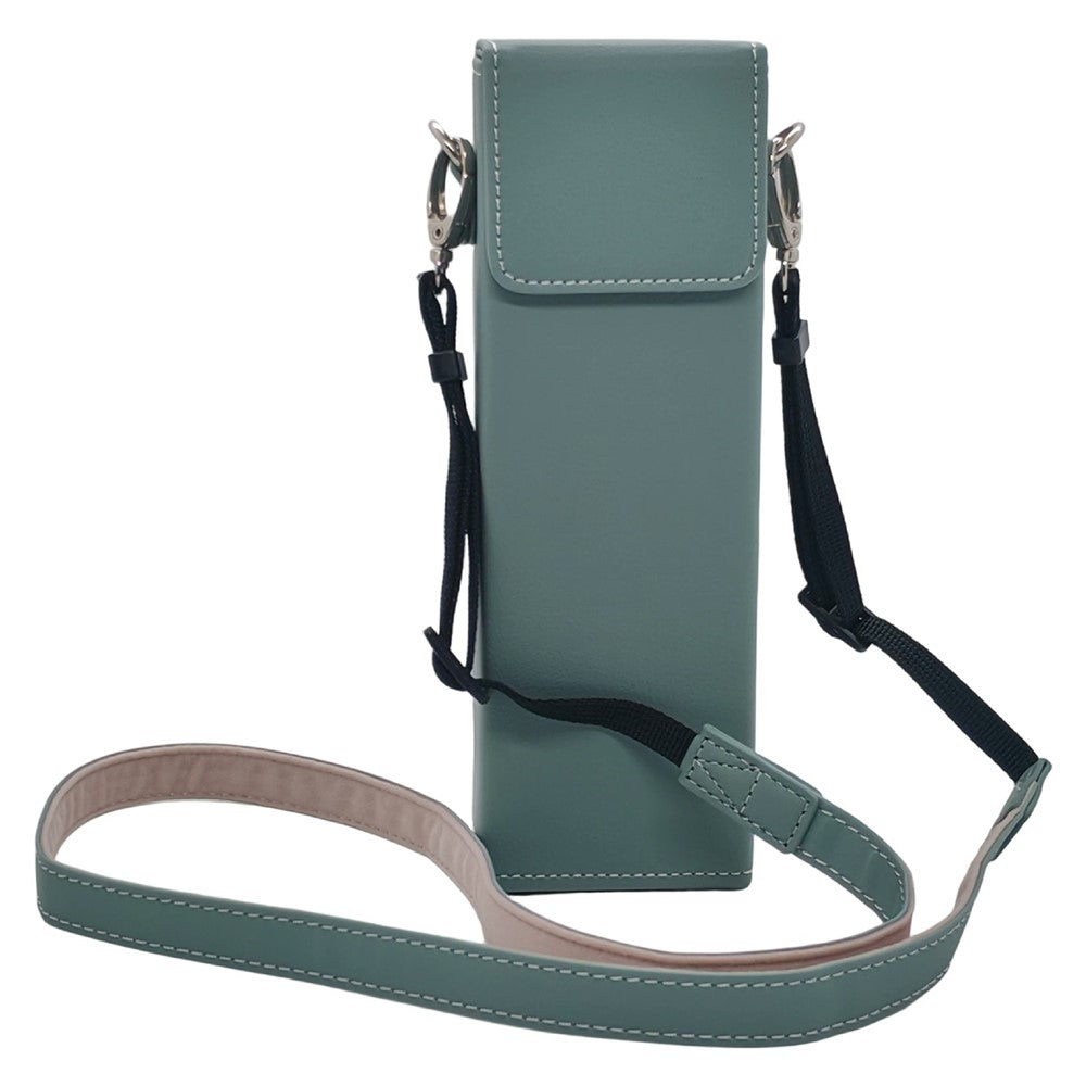 For DJI Osmo Pocket 4 / Pocket 3 Storage Case Fine Texture PU Leather Flannel Lining Anti-Scratch Carrying Pouch with Shoulder Strap