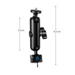 AT1238 9.5cm Car Headrest Camera Holder Screw Adapter Phone Clip Fixing Strap Set Motorcycle Rearview Mirror Camera Mount Bracket
