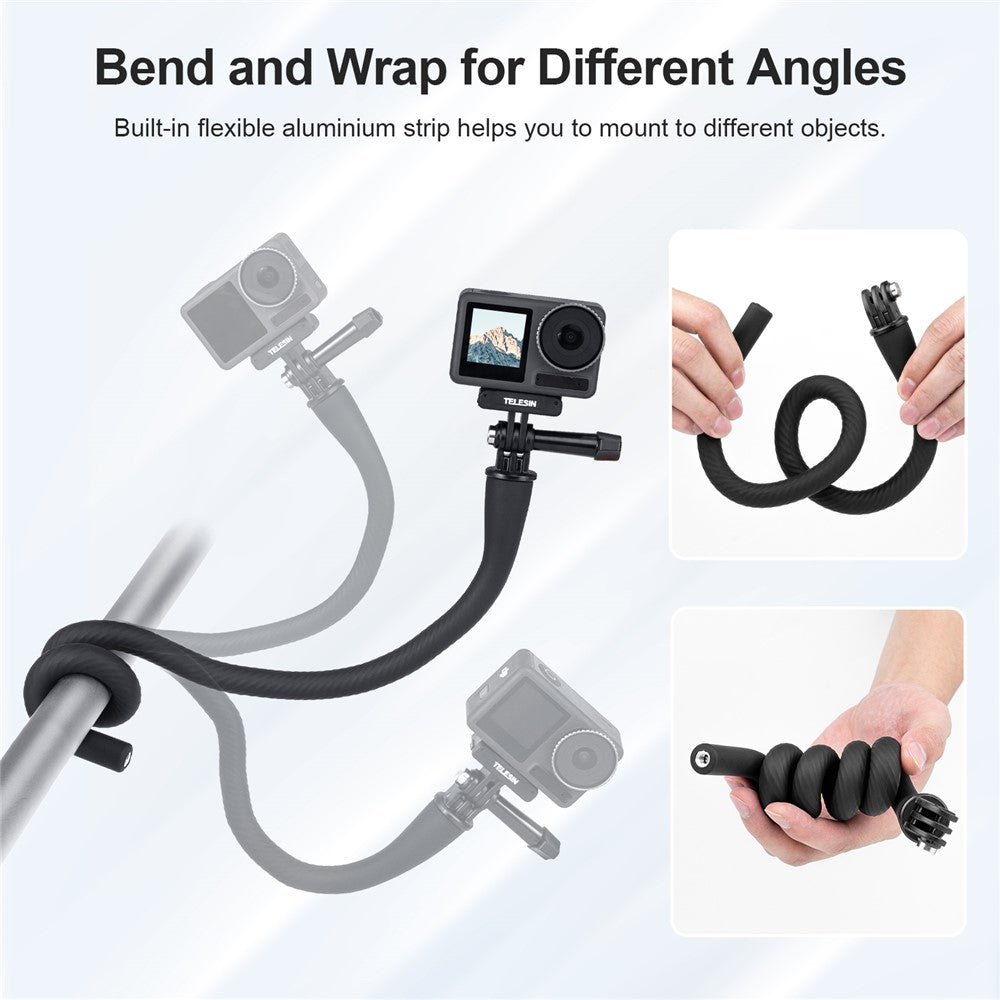 TELESIN TE-FM-003 Flexible Shooting Bracket Phone Action Camera Holder Vlogging Selfie Stick Stand