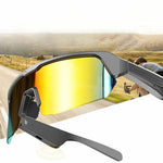 YJ006 2-i-1 Bluetooth-kompatible smarte briller UV400 vindafvisende cykel-solbriller med lyd 130mAh Type-C hurtigopladning