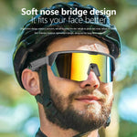 YJ006 2-i-1 Bluetooth-kompatible smarte briller UV400 vindafvisende cykel-solbriller med lyd 130mAh Type-C hurtigopladning