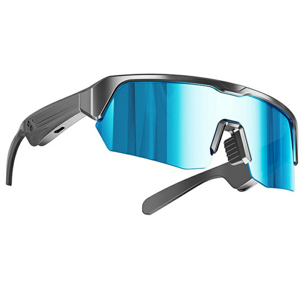 YJ006 2-i-1 Bluetooth-kompatible smarte briller UV400 vindafvisende cykel-solbriller med lyd 130mAh Type-C hurtigopladning