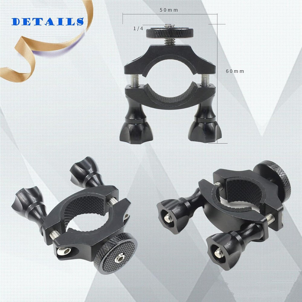 KF27870 Bike Camera Mount 1/4-inch Screw Adapter Bicycle Action Camera Bracket for GoPro / DJI Osmo