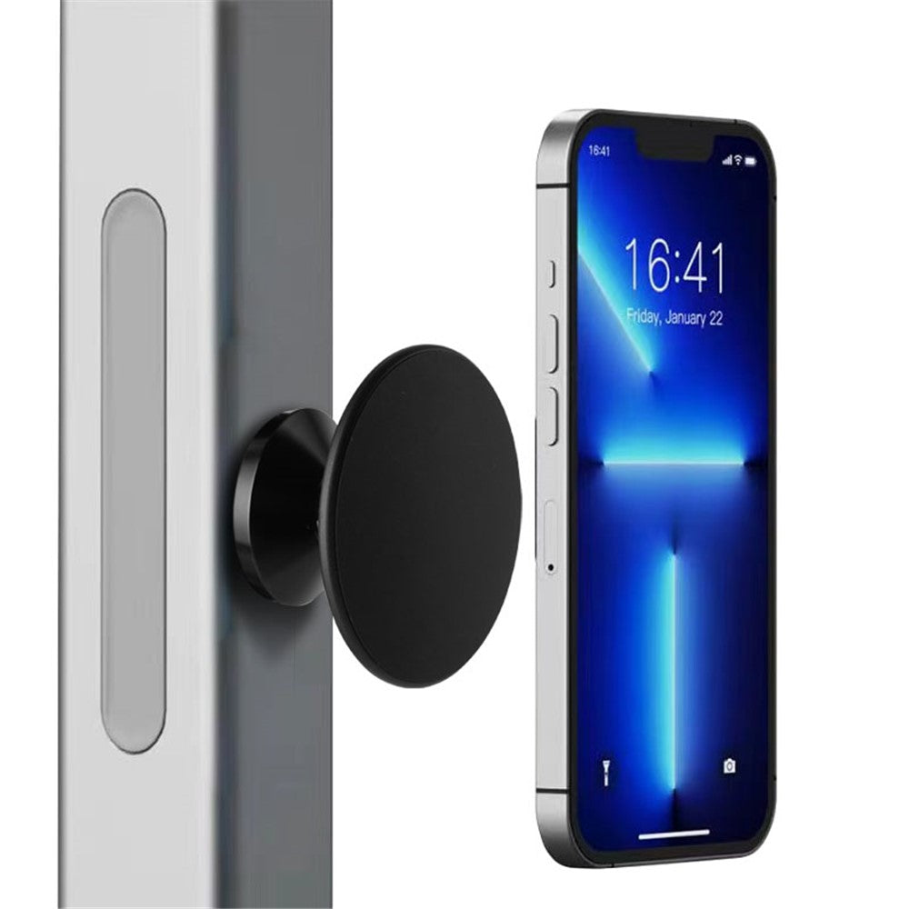 Aluminum Alloy Dual Magnetic Cell Phone Holder Phones Rotating Stand for Gym