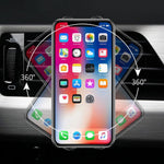 Aluminum Alloy Dual Magnetic Cell Phone Holder Phones Rotating Stand for Gym