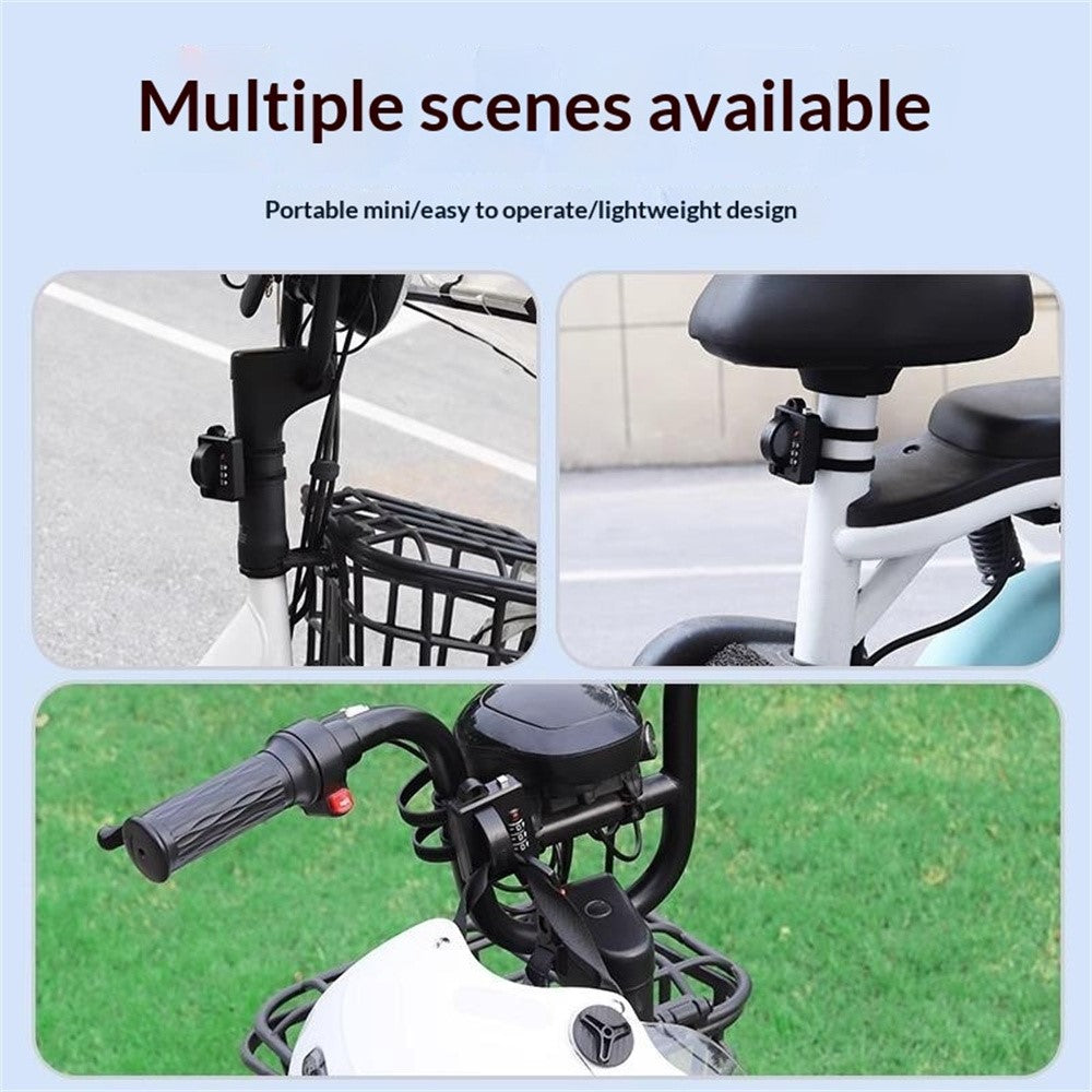 Helmet Combination Lock Universal PVC Portable Anti Theft Security Lock for Electric Motorcycle Scooter