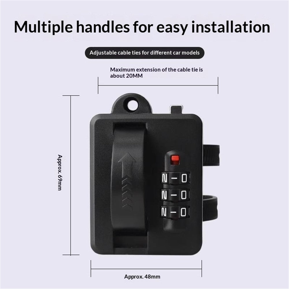 Helmet Combination Lock Universal PVC Portable Anti Theft Security Lock for Electric Motorcycle Scooter