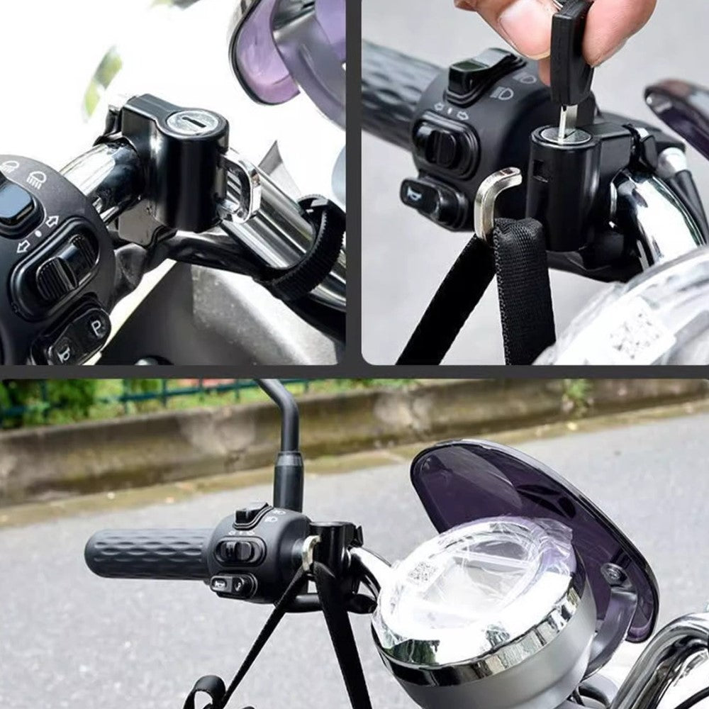 Electric Bike Motorcycle Helmet Lock Anti Theft Security Lock Handlebar Mount Waterproof Rust Proof Lock