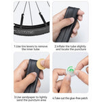 ROCKBROS 6-Piece Bicycle Inner Tube Patch Repair Kit No-Glue Adhesive Quick-Dry Repair Tool Set
