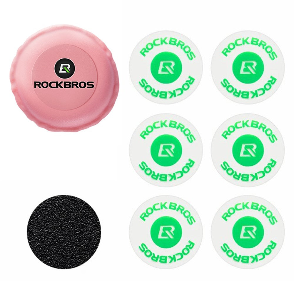 ROCKBROS 6-Piece Bicycle Inner Tube Patch Repair Kit No-Glue Adhesive Quick-Dry Repair Tool Set