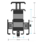 QX-21 Motorcycle E-Bike Bicycle Phone Stand Handlebar / Rear Mirror Mount Rotatable Phone Holder Bracket