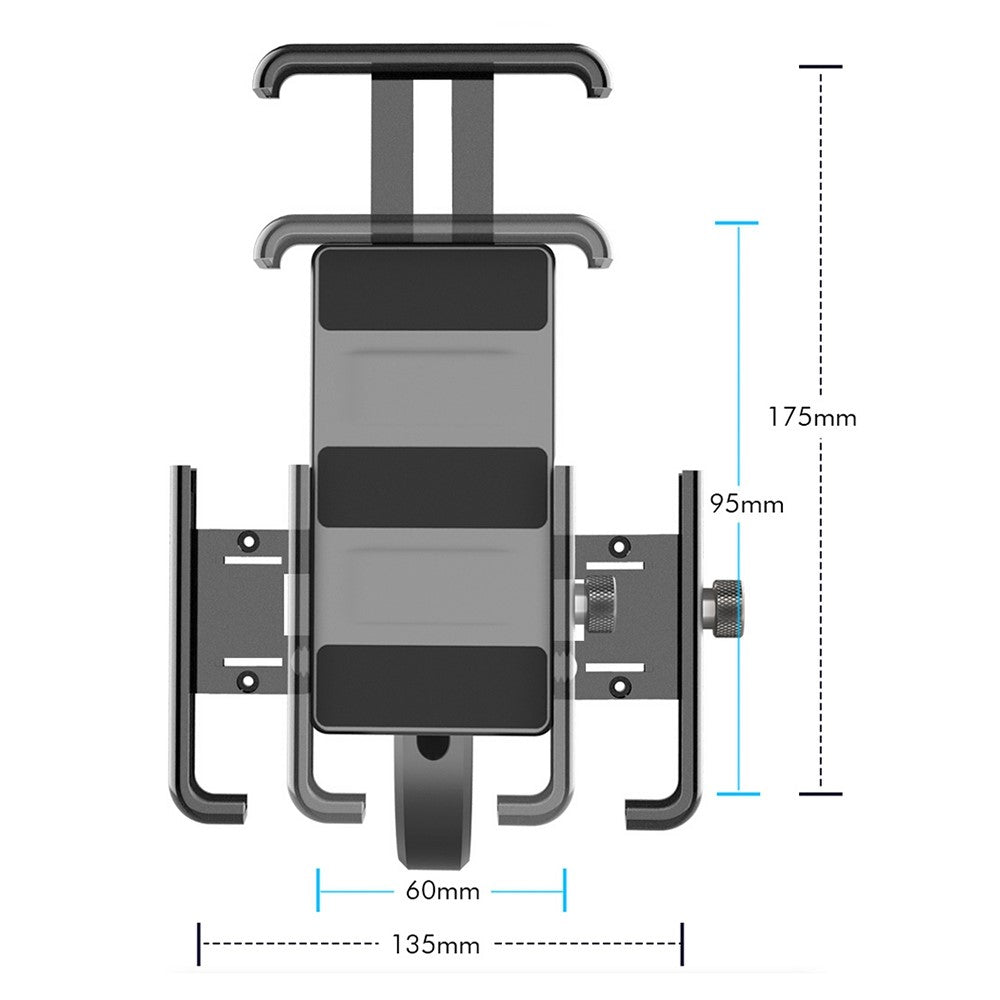 QX-21 Motorcycle E-Bike Bicycle Phone Stand Handlebar / Rear Mirror Mount Rotatable Phone Holder Bracket