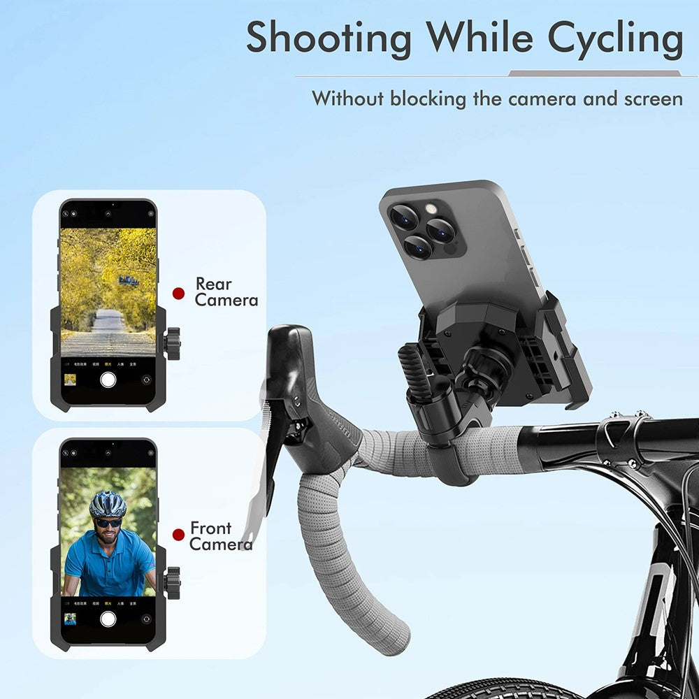 JGX001 Universal Bike Handlebar Mount Phone Holder for Mountain Road Bicycle Shockproof Cellphone Bracket
