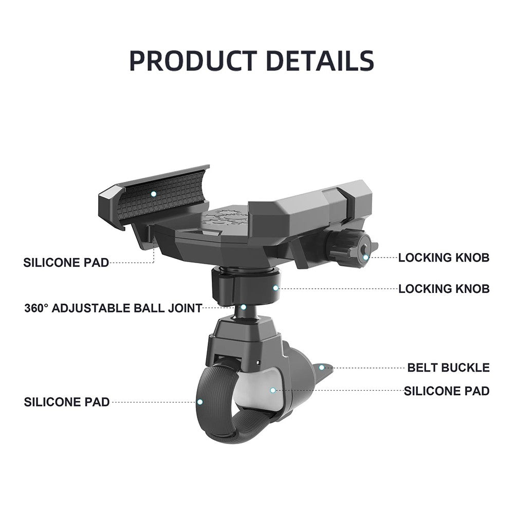 JGX001 Universal Bike Handlebar Mount Phone Holder for Mountain Road Bicycle Shockproof Cellphone Bracket