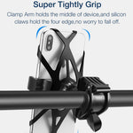 Motorcycle Bicycle Phone Mount Silicone Strap Holder Electric Scooter Navigation Stand for Outdoor Use
