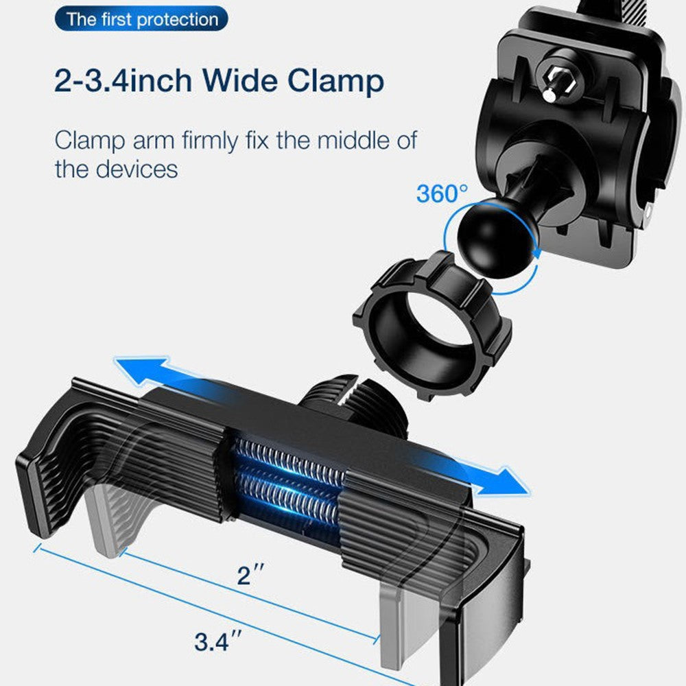 Motorcycle Bicycle Phone Mount Silicone Strap Holder Electric Scooter Navigation Stand for Outdoor Use