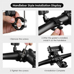 WEST BIKING Bike Phone Mount 360 Degree Rotation Aluminum Alloy Navigation Bracket for Road Mountain Bicycle