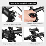 WEST BIKING Bike Phone Mount 360 Degree Rotation Aluminum Alloy Navigation Bracket for Road Mountain Bicycle